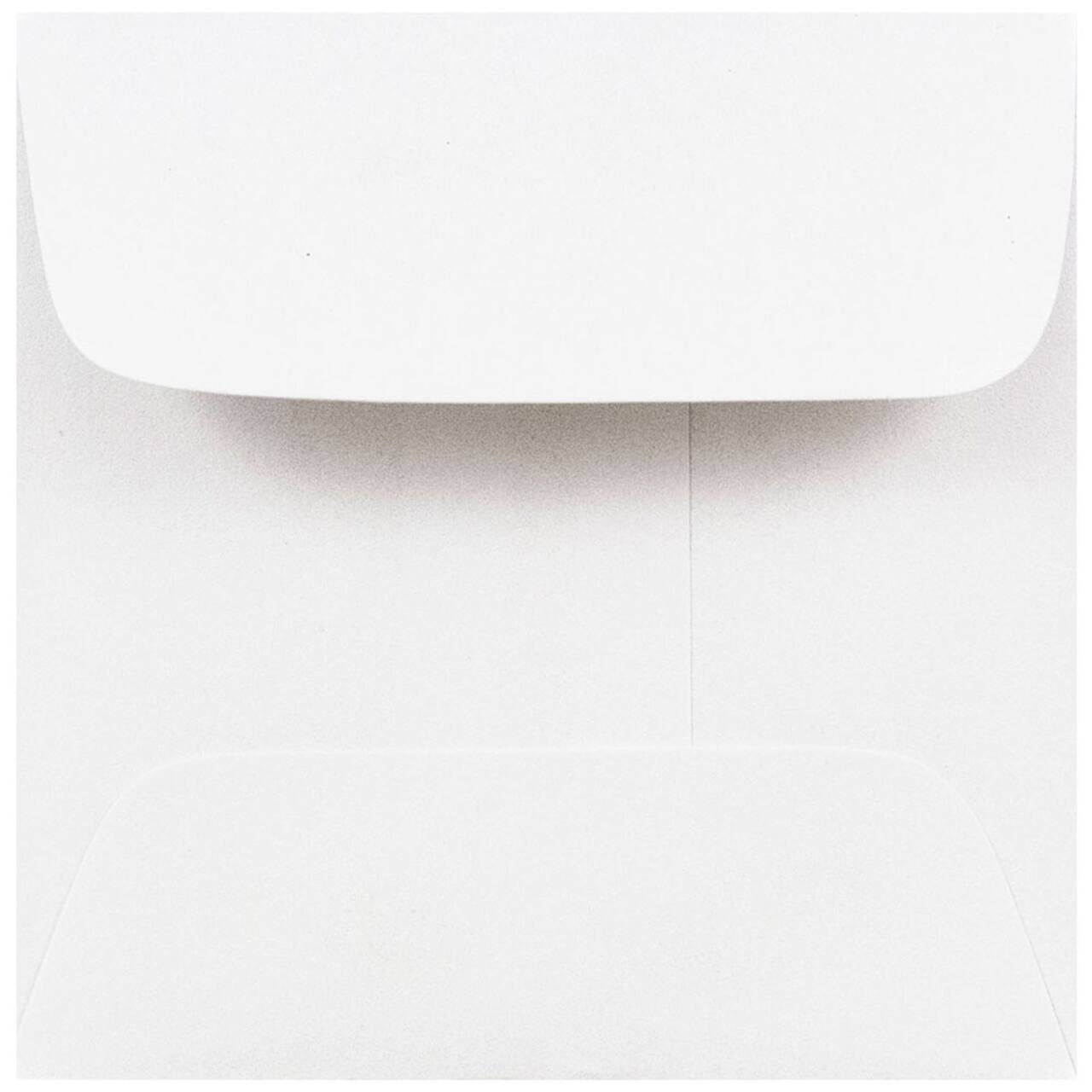 JAM Paper 2.375" x 2.375" White Square Envelopes
